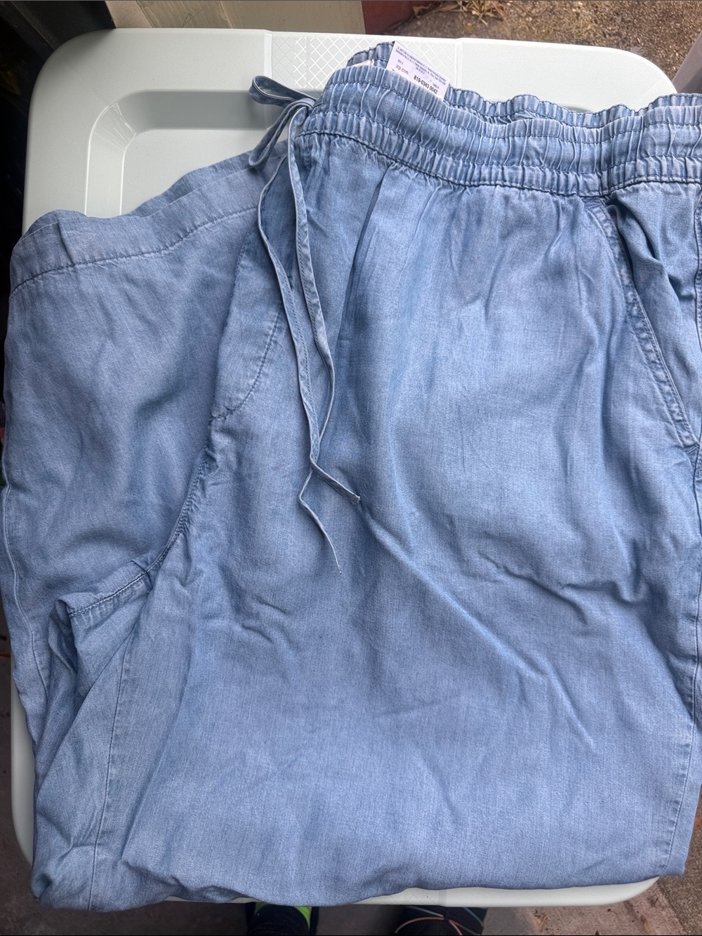 St. John's Bay Blue Crop Mid-Rise Joggers